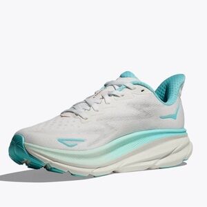 Hoka Women's White and Teal Athletic Shoes